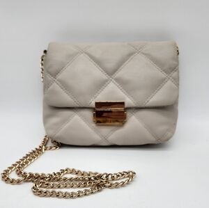 H&M Quilted Purse - Ivory with Gold Chain